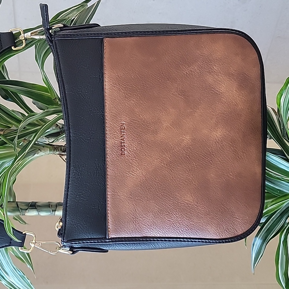 Bostanten Stylish Black and Brown Women's Bag - Picture 2 of 9